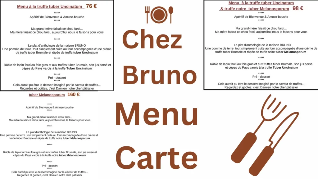 Chez Bruno Menu Prix France Mis à jour pour 2023