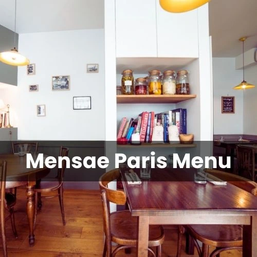 Café Mensae Menu Prix Paris Mis à jour pour 2024