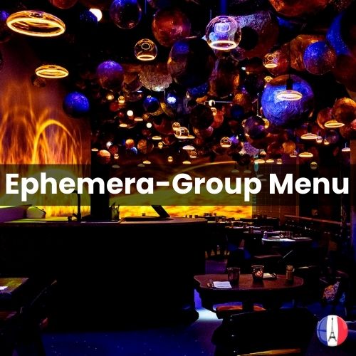 Ephemera-Group Menu Prix Paris 2024 et Photos