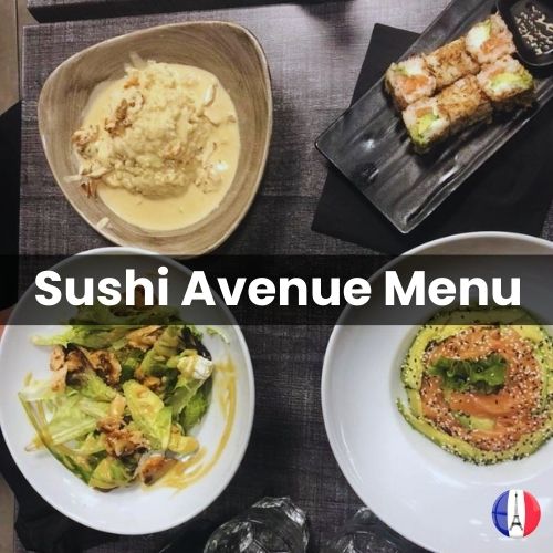 Sushi Avenue Menu Prix France 2024 et Photos