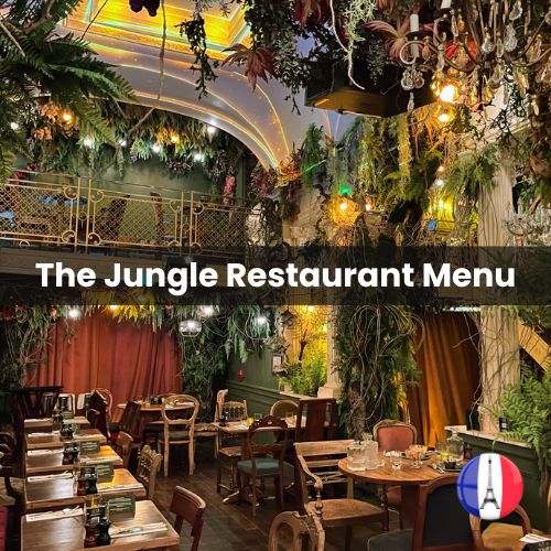The Jungle Restaurant Menu Prix Paris 2024 et Photos